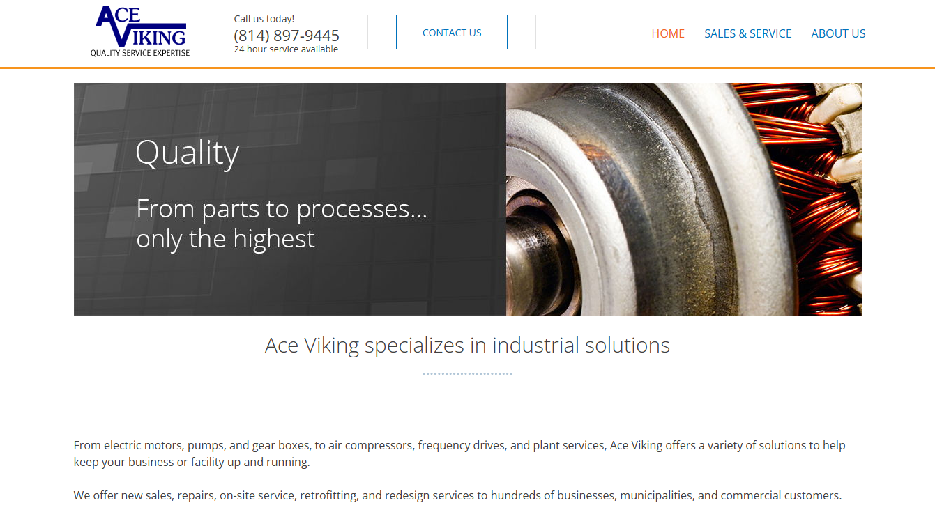 Screenshot of Ace Viking Electric Motor Co