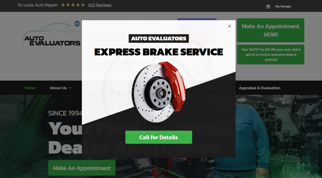 Screenshot of Auto Evaluators Inc