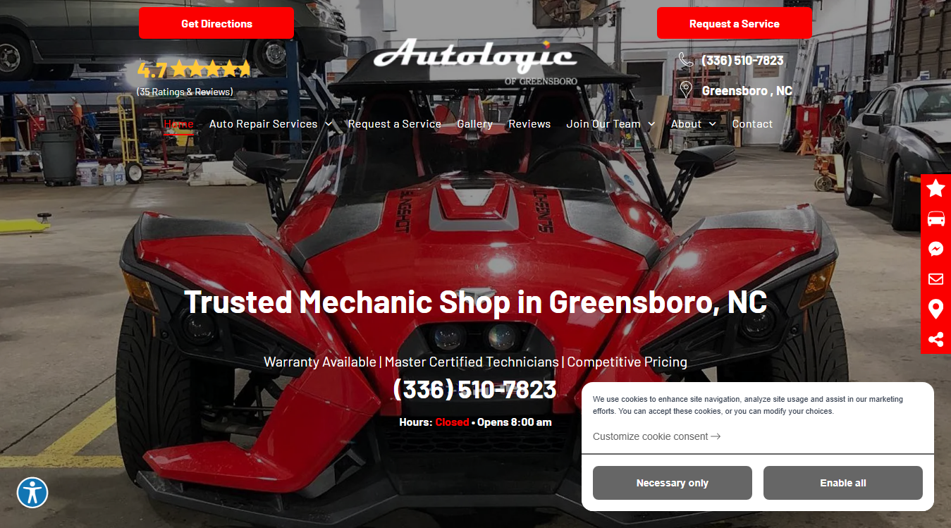 Screenshot of Autologic of Greensboro