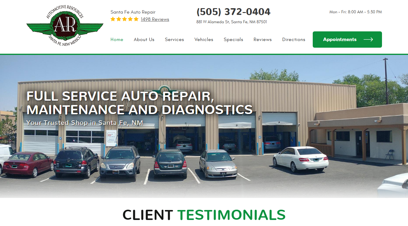 Screenshot of Automotive Resources