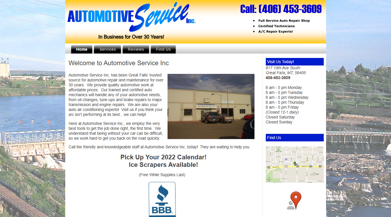 Screenshot of Automotive Service Inc.