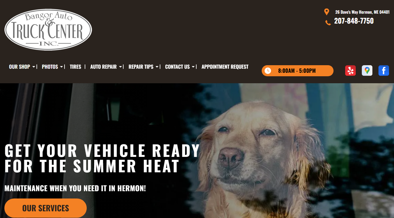 Screenshot of Bangor Auto & Truck Center