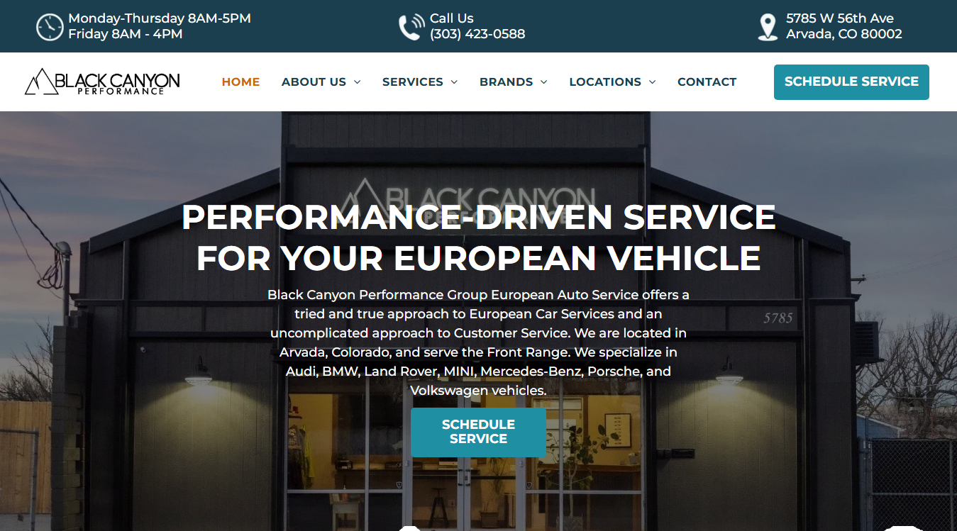 Screenshot of Black Canyon Performance European Auto Service