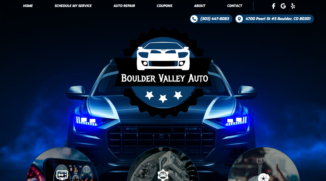 Screenshot of Boulder Valley Automotive