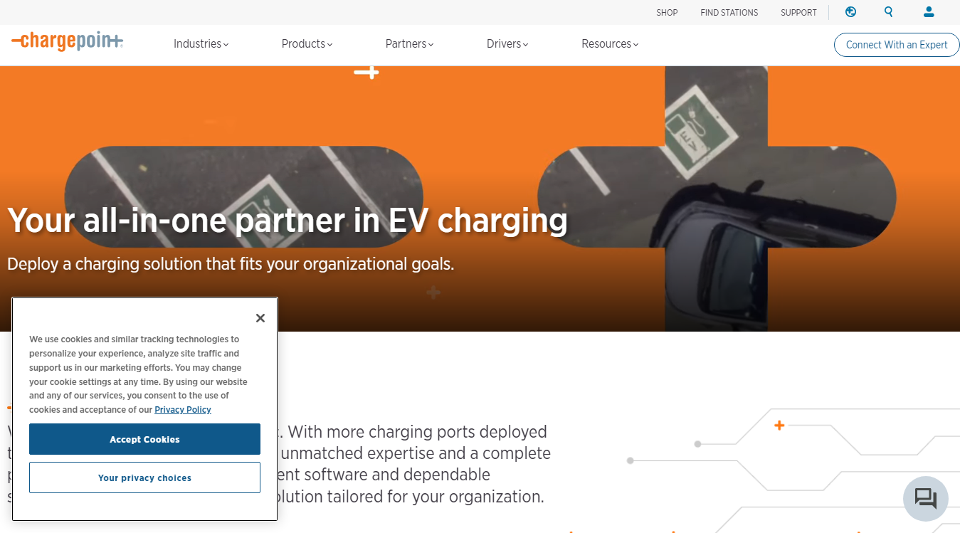 Screenshot of ChargePoint Charging Station