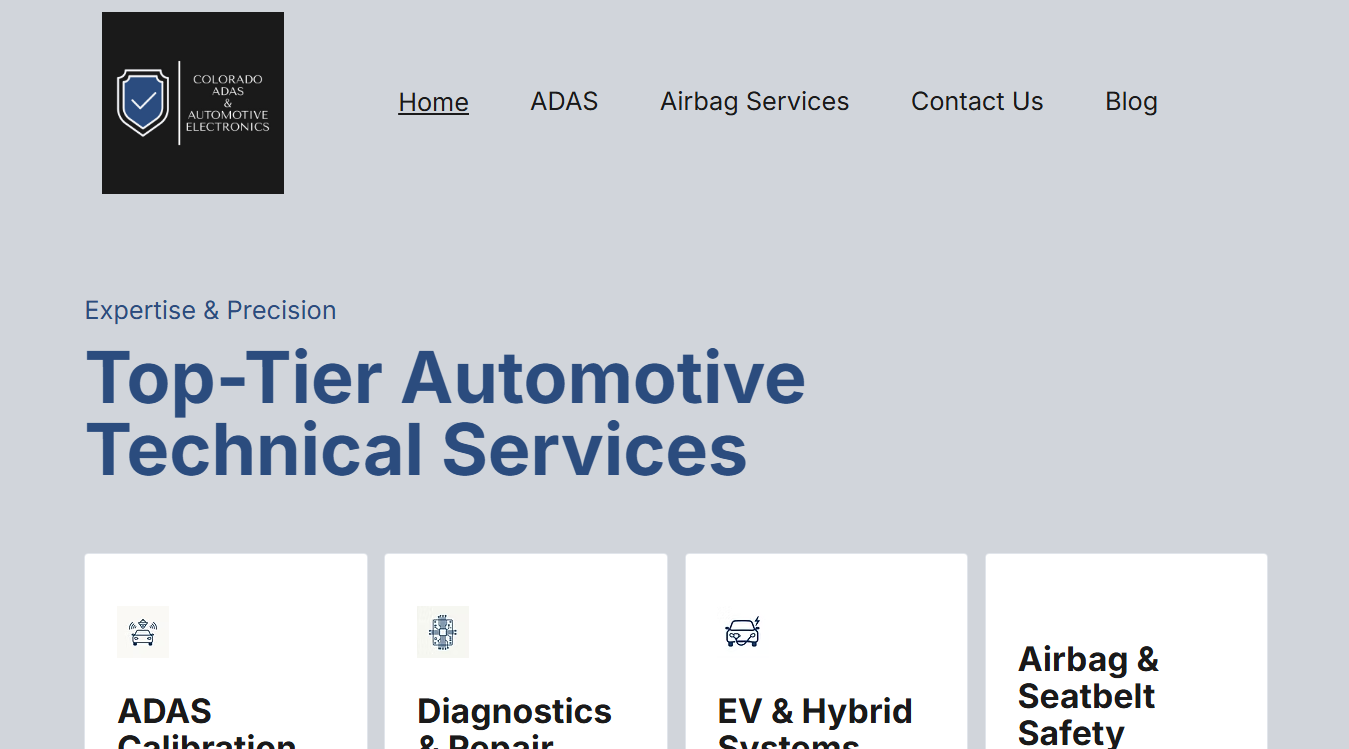 Screenshot of Colorado ADAS & Automotive Electronics