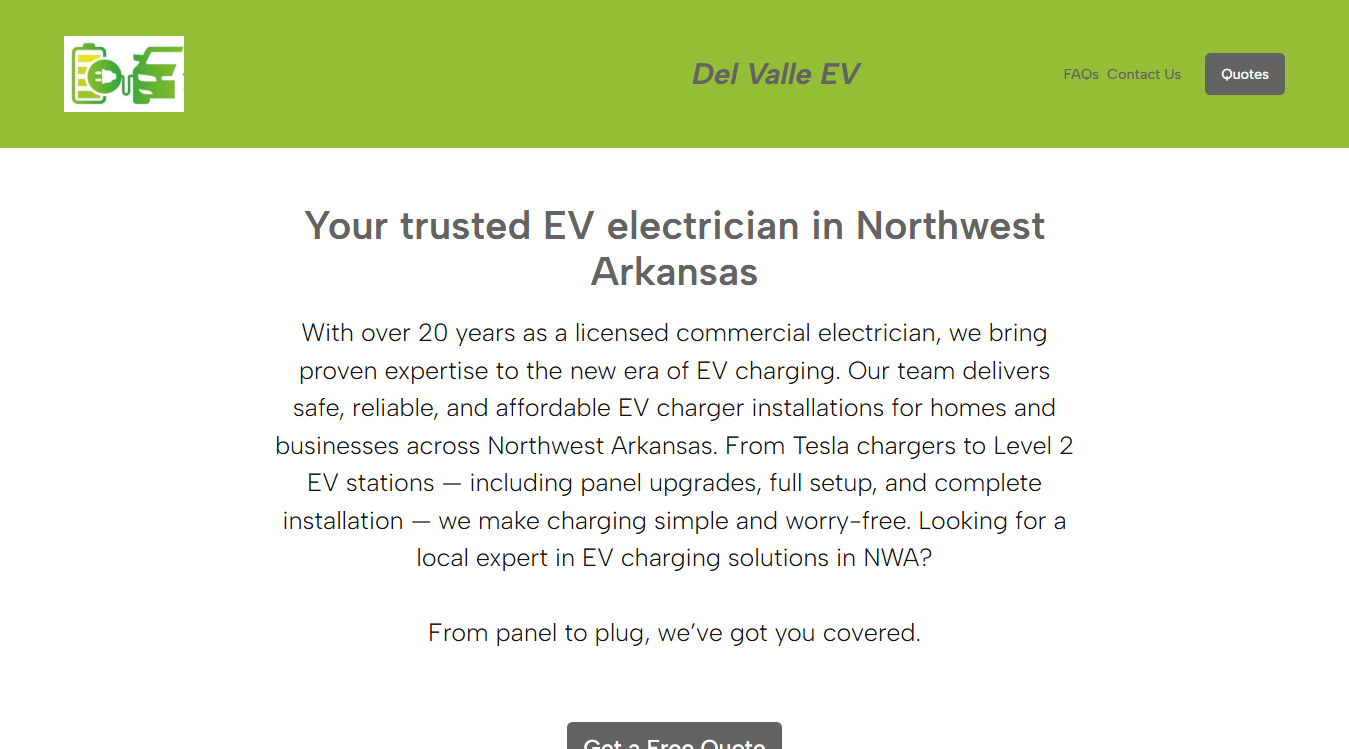 Screenshot of Del Valle Car Charging Solutions LLC