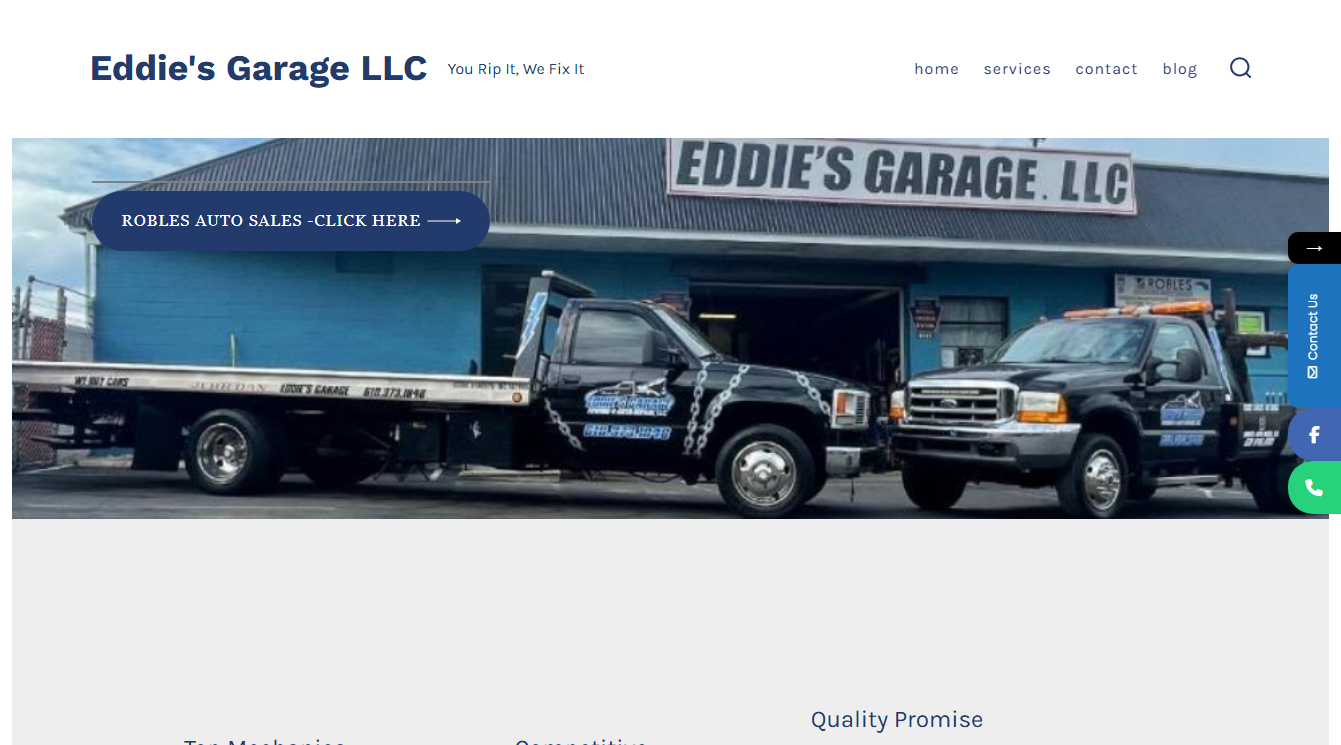 Screenshot of Eddie's Garage LLC