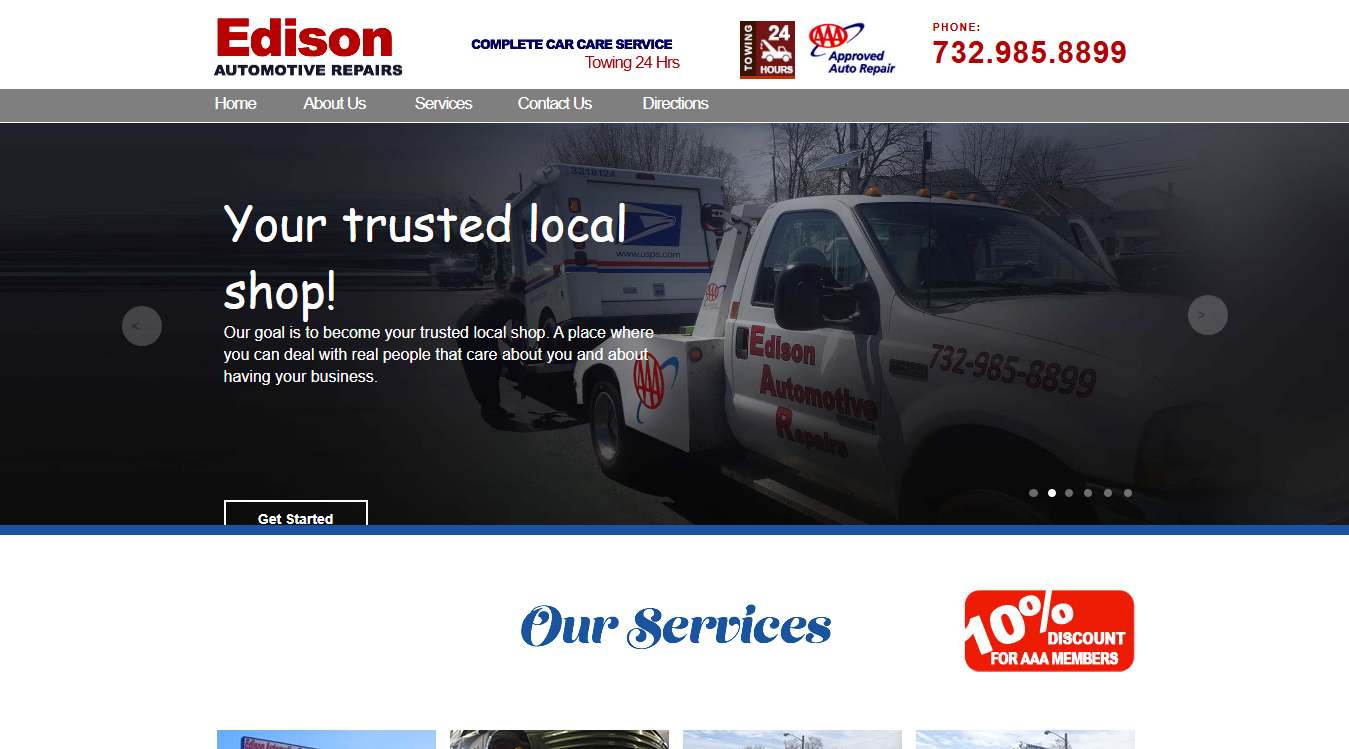Screenshot of Edison Automotive Repairs LLC.