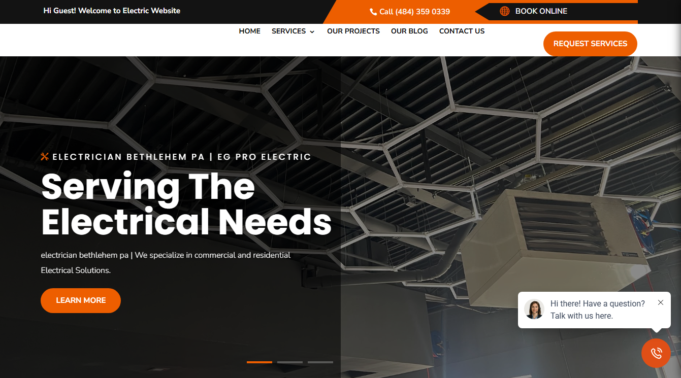 Screenshot of EG PRO ELECTRIC LLC