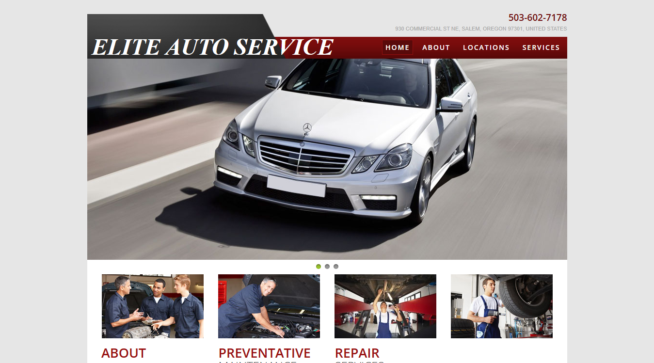 Screenshot of Elite Auto Service