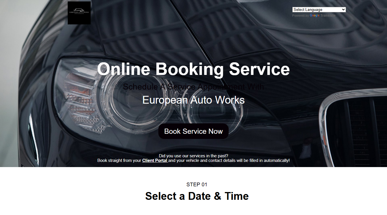 Screenshot of European Auto Works