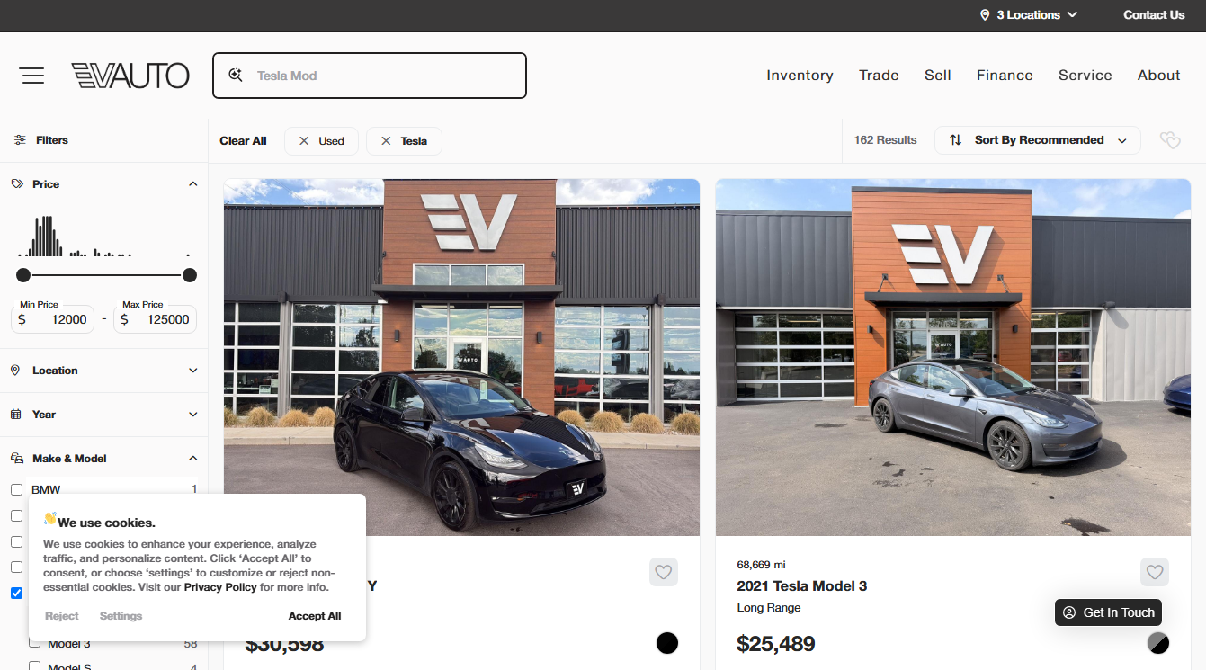 Screenshot of EV Auto - Bountiful