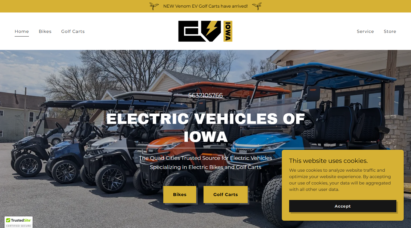 Screenshot of EVI- Electric Vehicles of Iowa