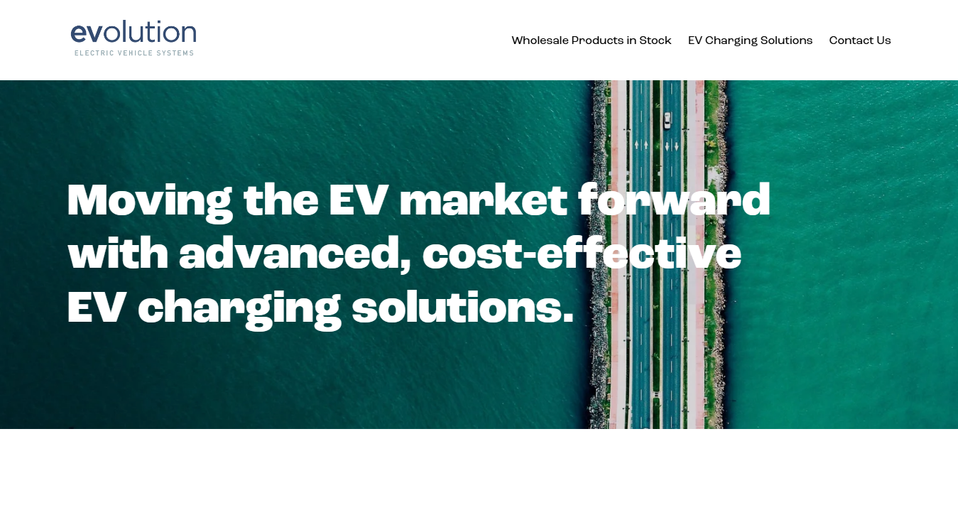 Screenshot of EVolution Electric Vehicle Systems, LLC