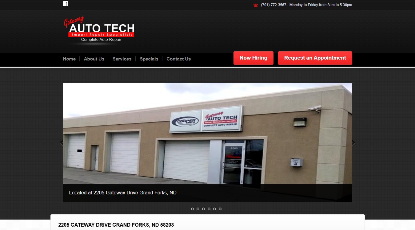 Screenshot of Gateway Auto Tech