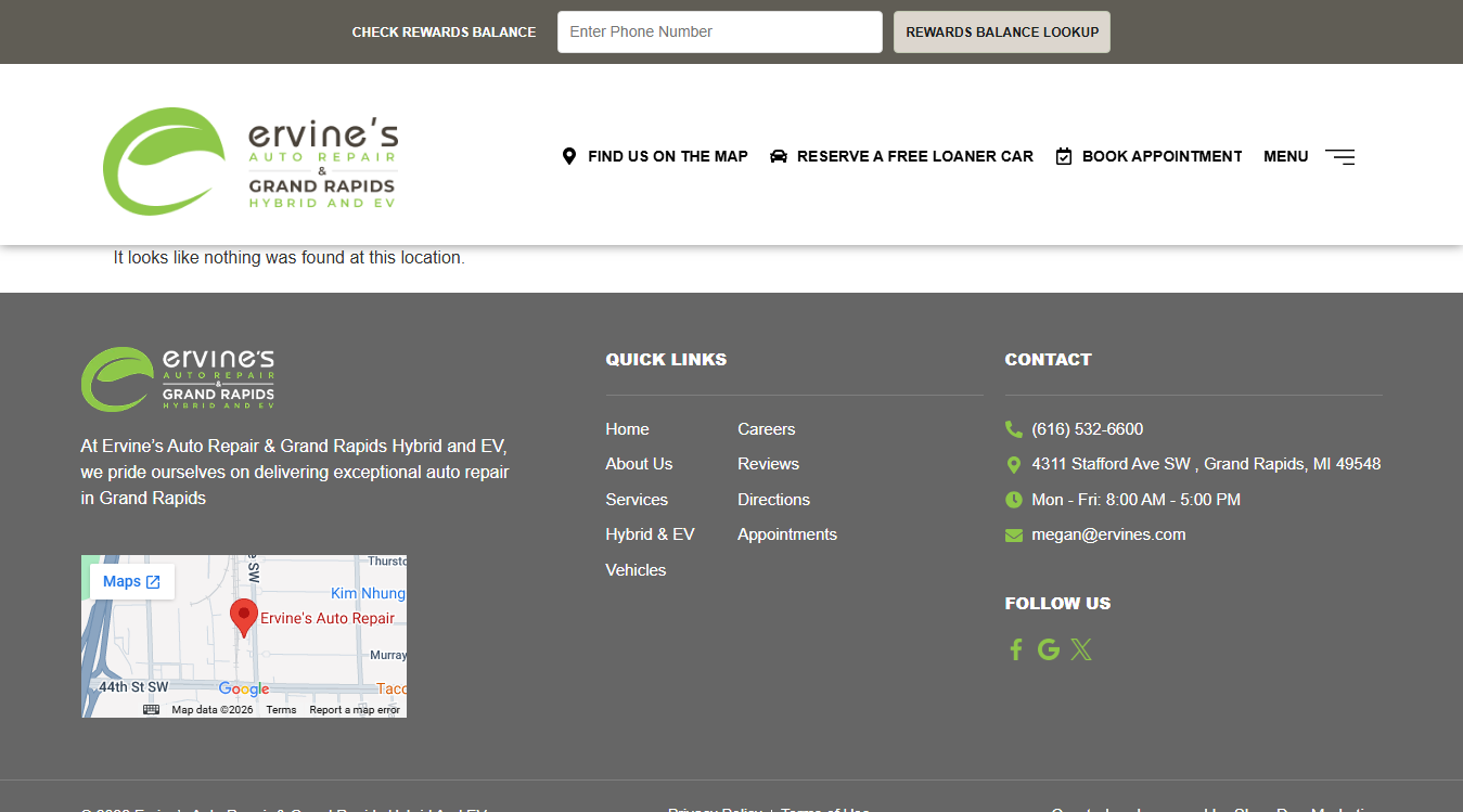 Screenshot of Grand Rapids Hybrid and EV