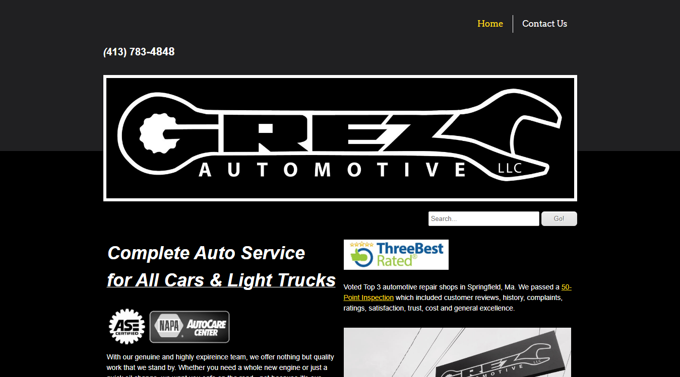 Screenshot of Grez Automotive LLC