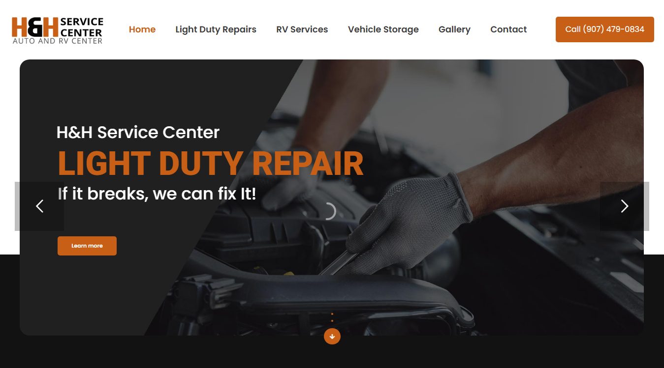 Screenshot of H&H Service Center
