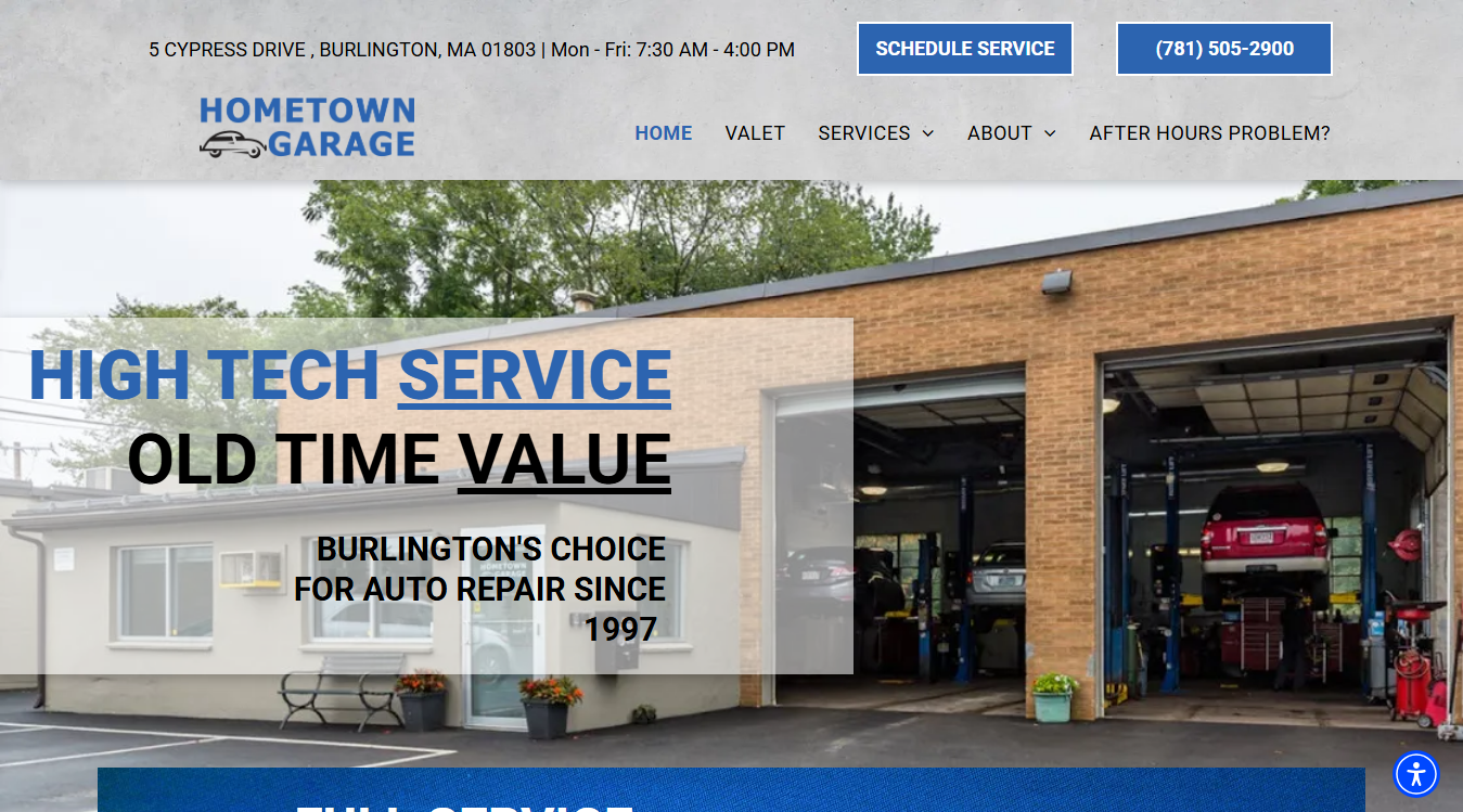 Screenshot of Hometown Garage