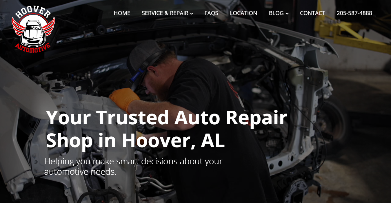 Screenshot of Hoover Automotive