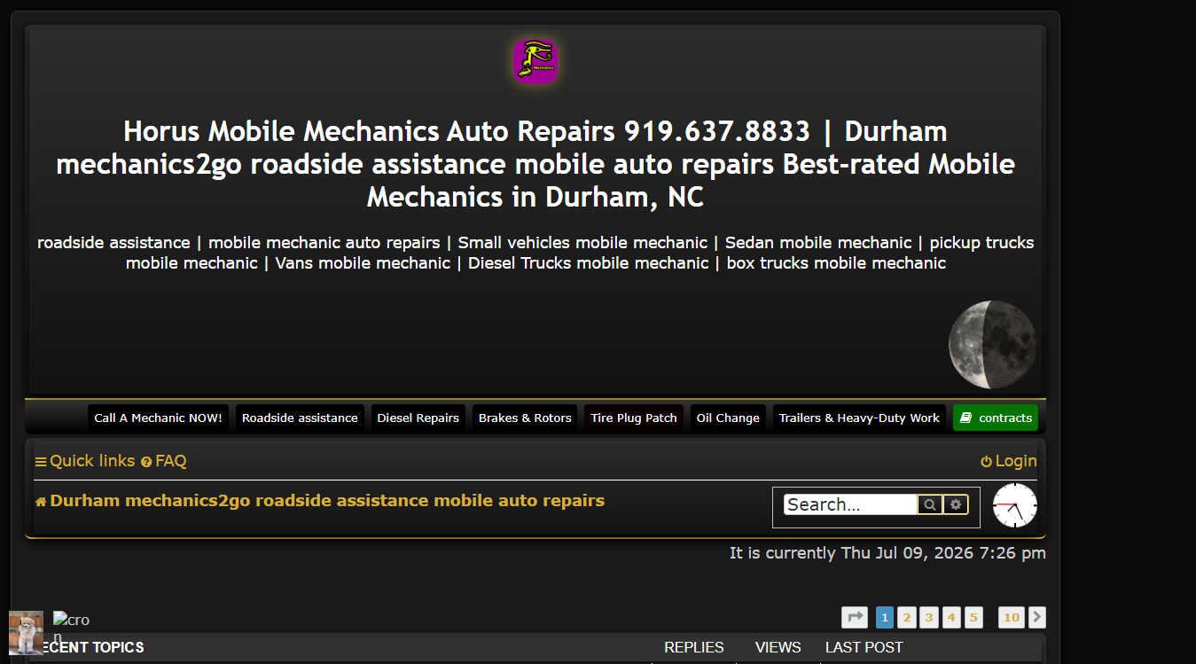 Screenshot of Horus Mobile Mechanics Auto Repairs LLC