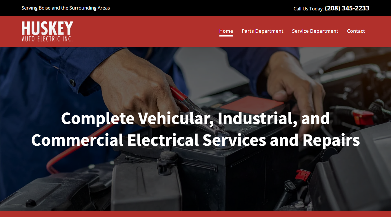 Screenshot of Huskey Auto Electric, Inc