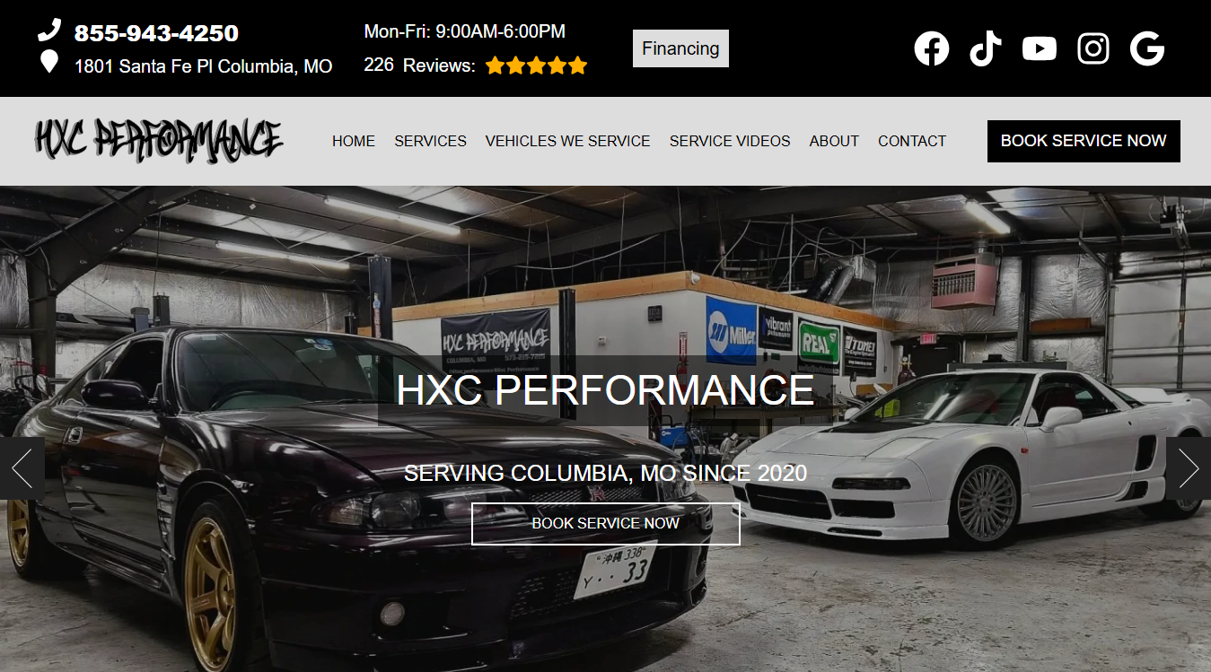 Screenshot of HXC Performance & Auto