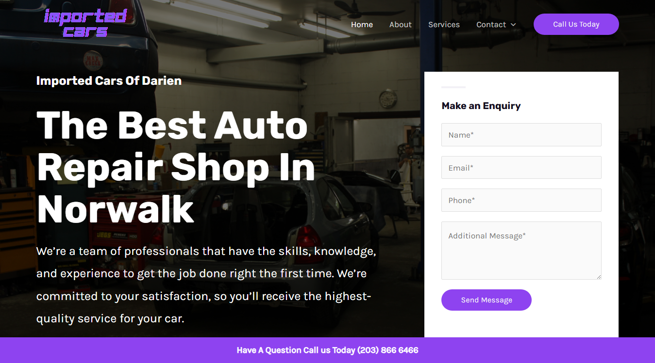 Screenshot of Imported Cars of Darien