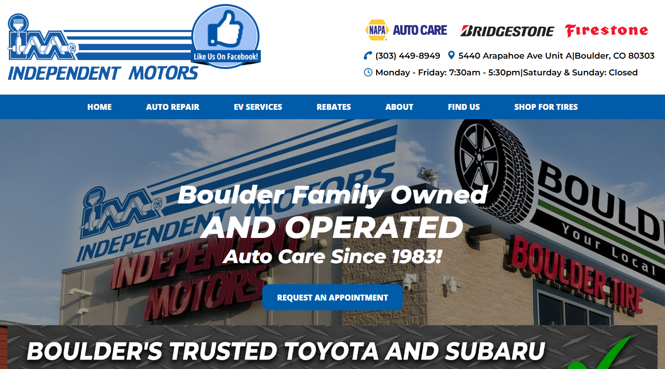 Screenshot of Independent Motors