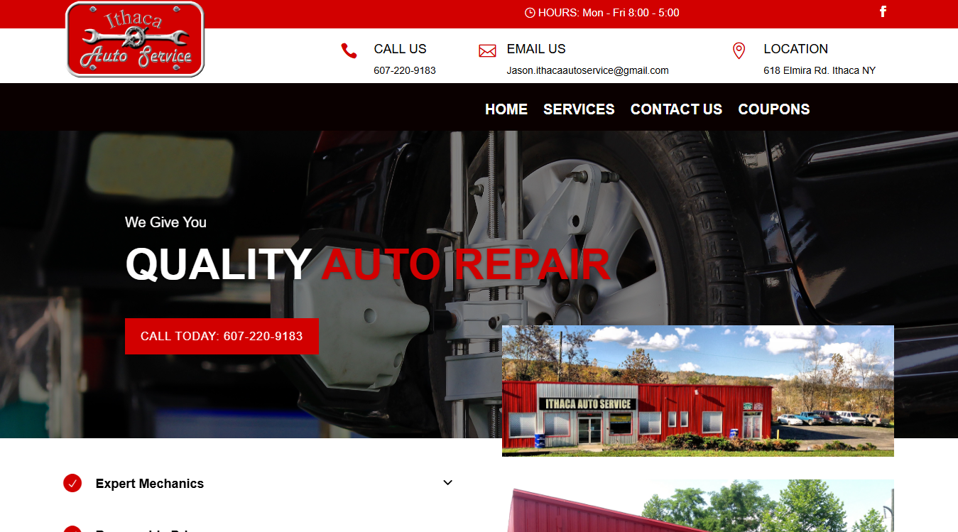 Screenshot of Ithaca Auto Service