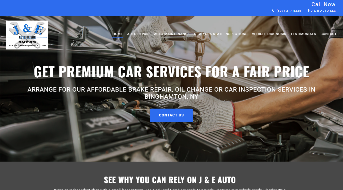 Screenshot of J & E Auto Repair LLC