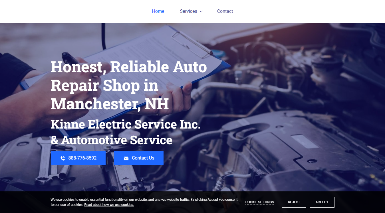 Screenshot of Kinne Electric Service