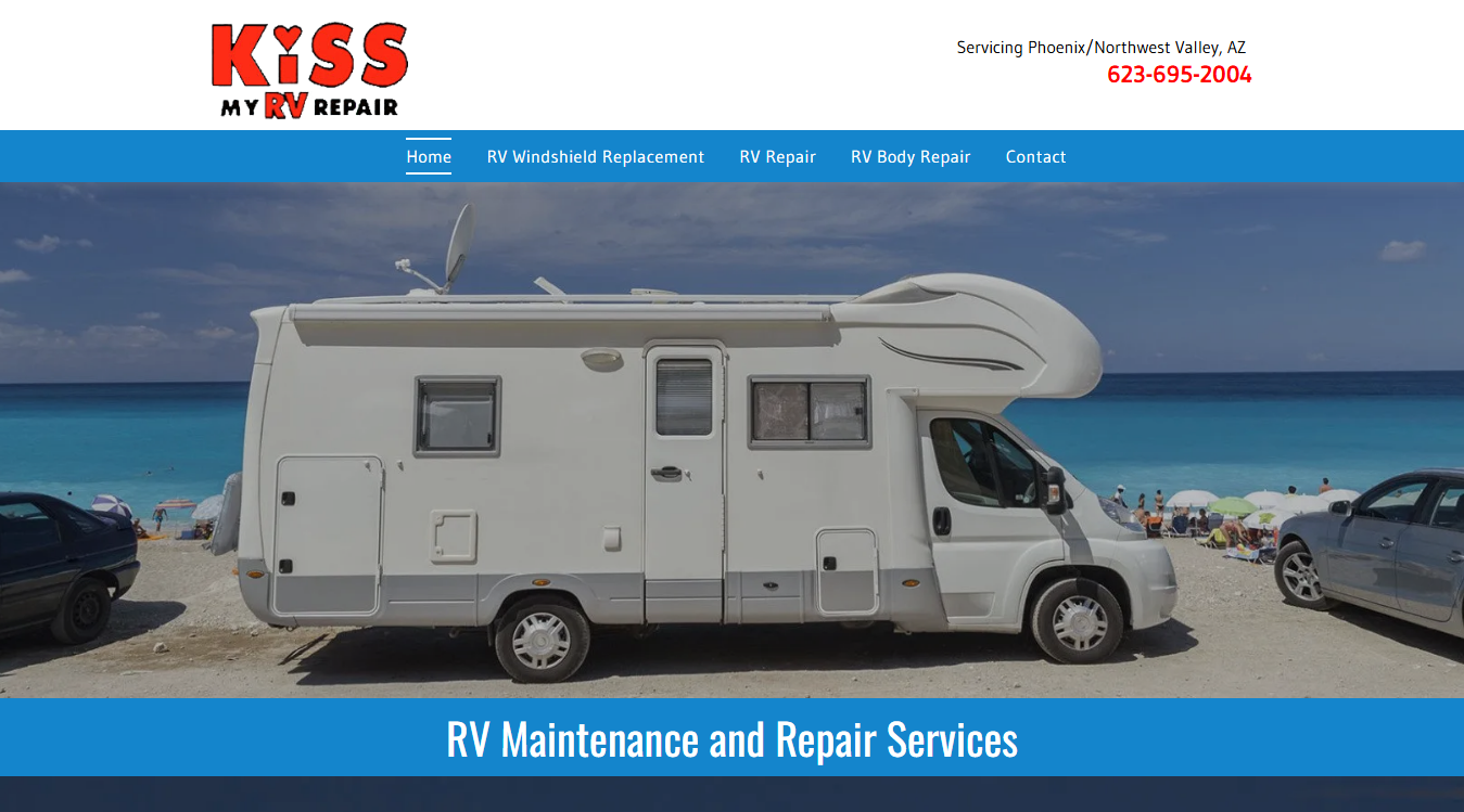 Screenshot of Kiss My Rv Repair