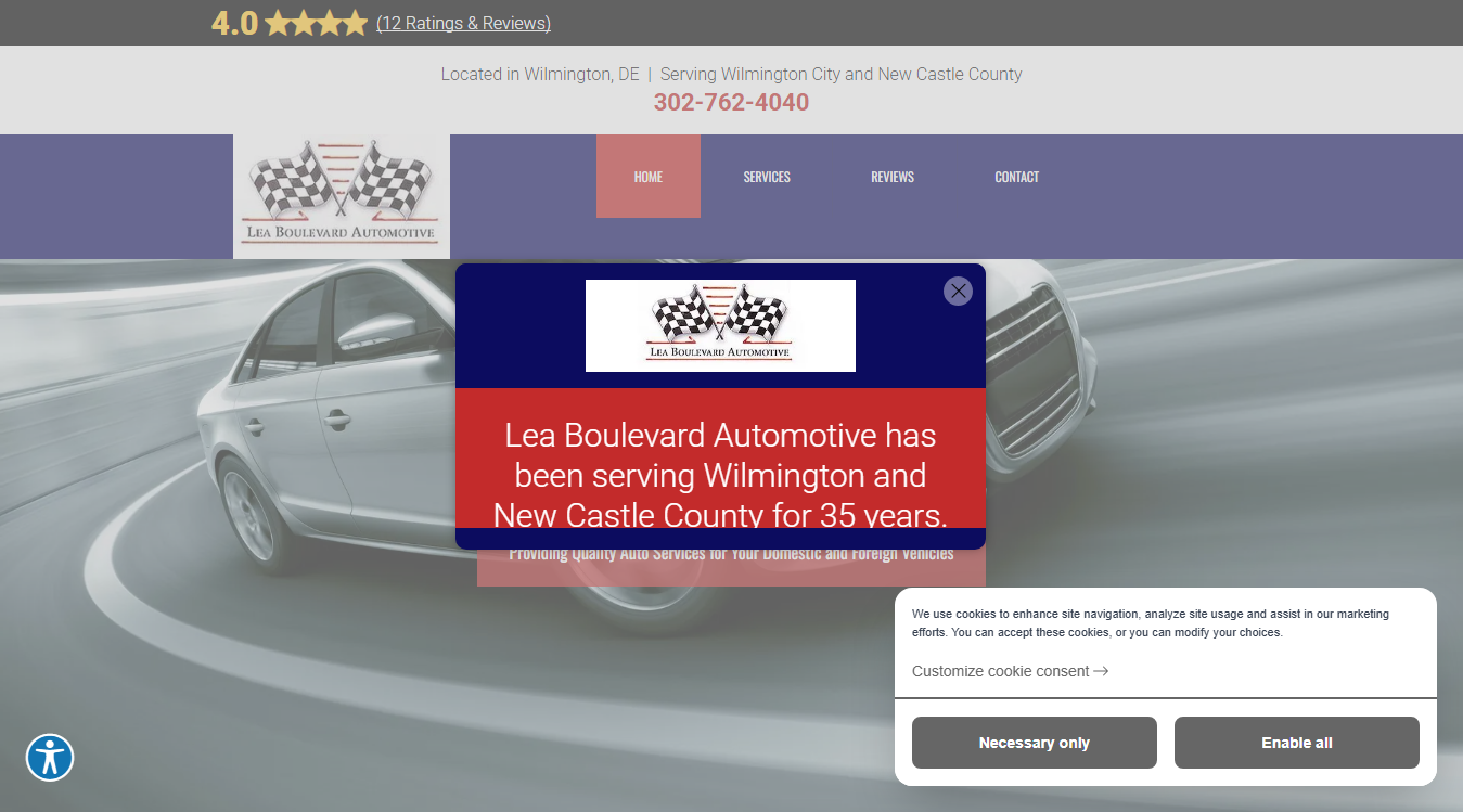 Screenshot of Lea Boulevard Automotive