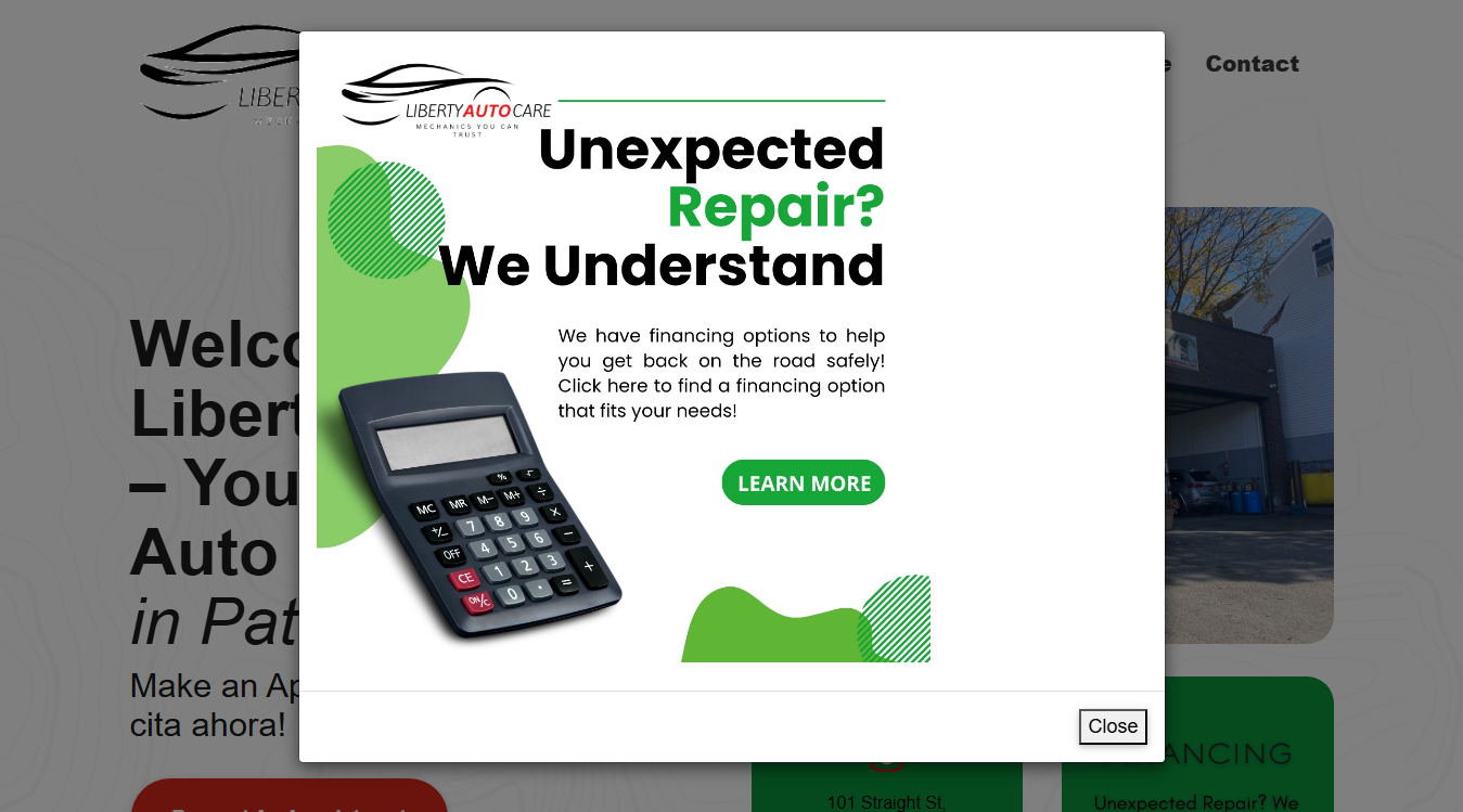 Screenshot of Liberty Auto Electric/Care