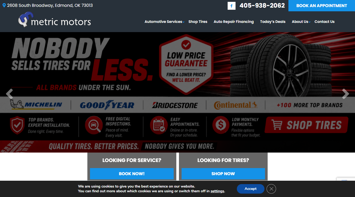 Screenshot of Metric Motors