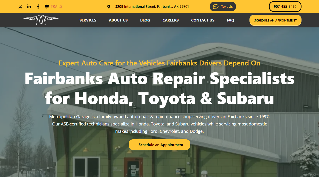 Screenshot of Metropolitan Garage