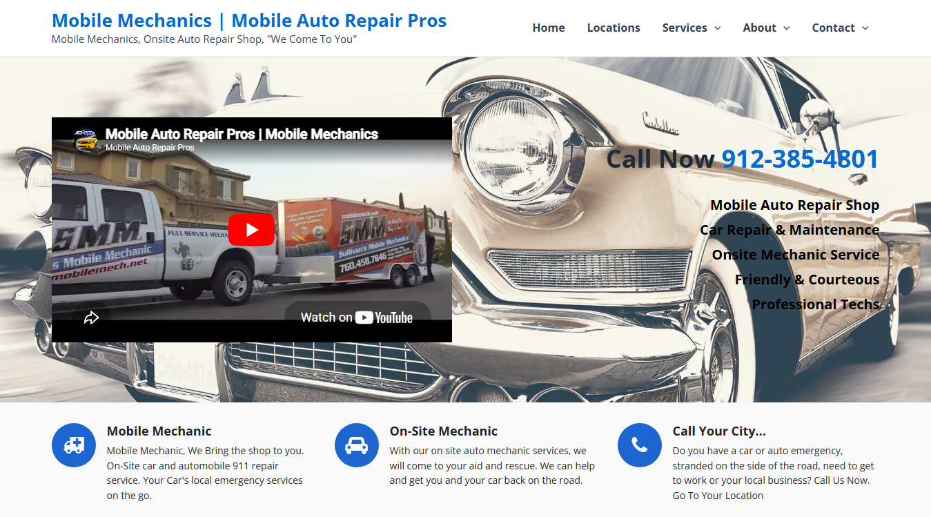 Screenshot of Mobile Mechanic Savannah GA
