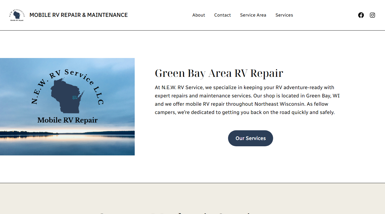 Screenshot of N.E.W. RV Service LLC