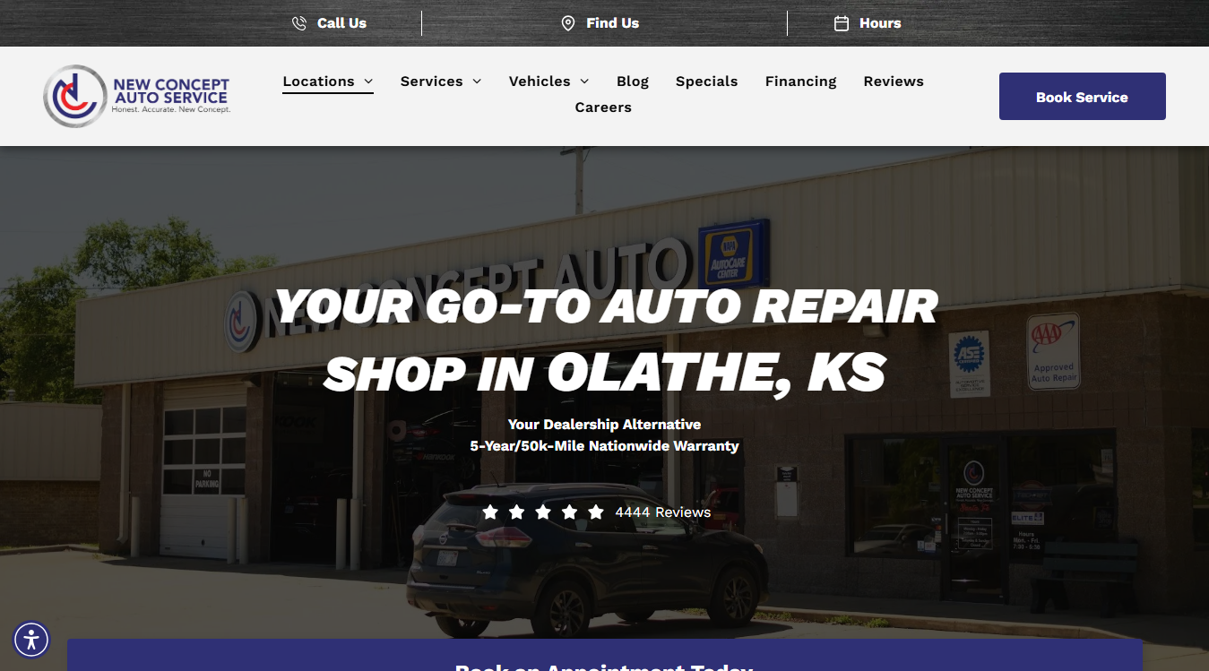 Screenshot of New Concept Auto Service- Olathe