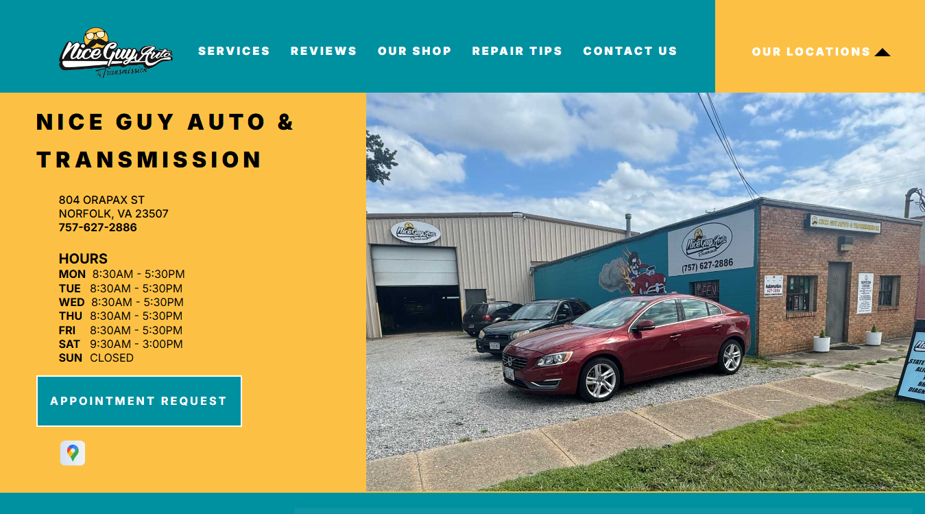 Screenshot of Nice Guy Auto & Transmission