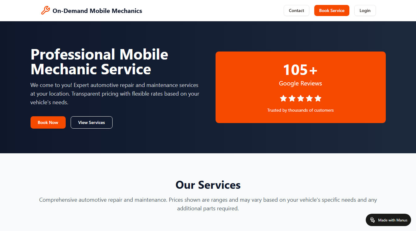 Screenshot of OnDemand Mechanics