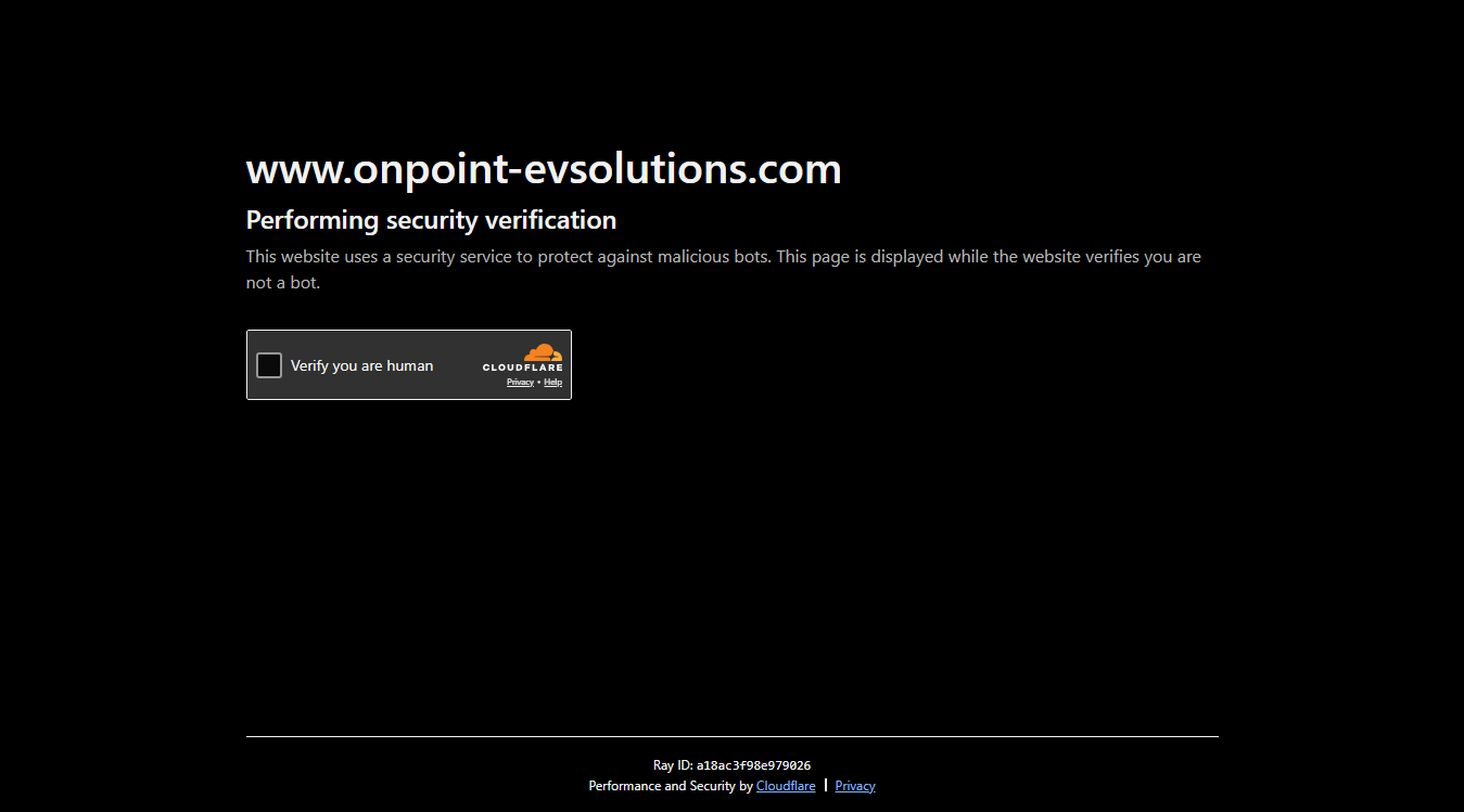 Screenshot of OnPoint EV Solutions