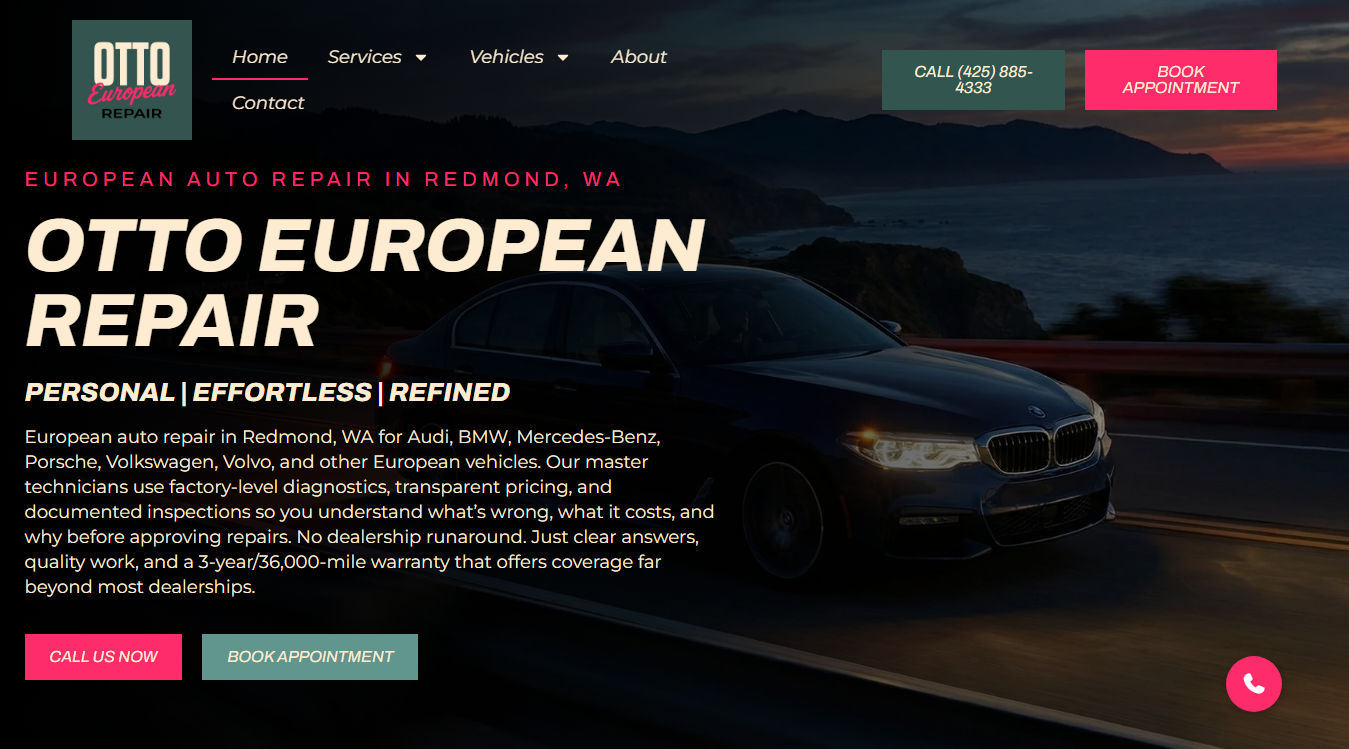 Screenshot of OTTO European Repair