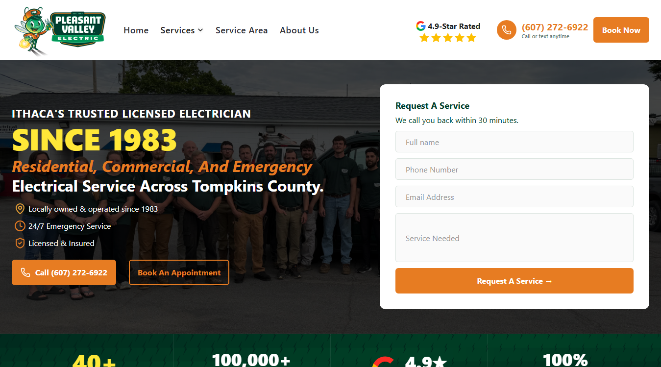 Screenshot of Pleasant Valley Electric