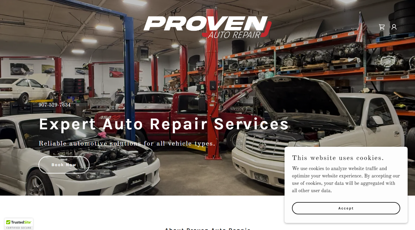 Screenshot of Proven Auto Repair