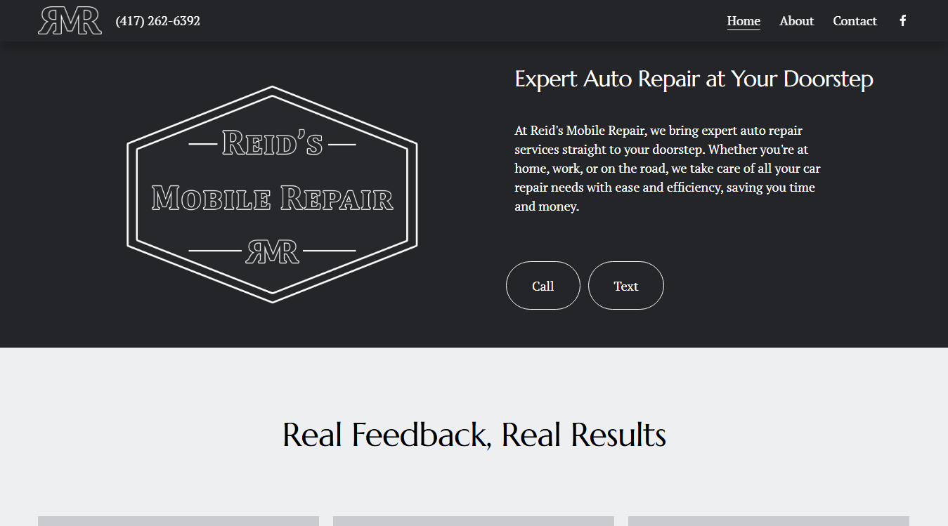 Screenshot of Reid's Mobile Repair