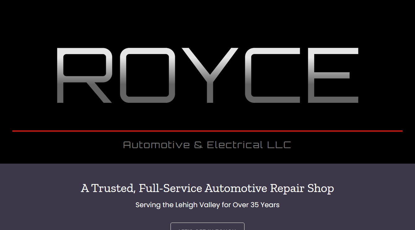 Screenshot of Royce Automotive & Electrical Service LLC