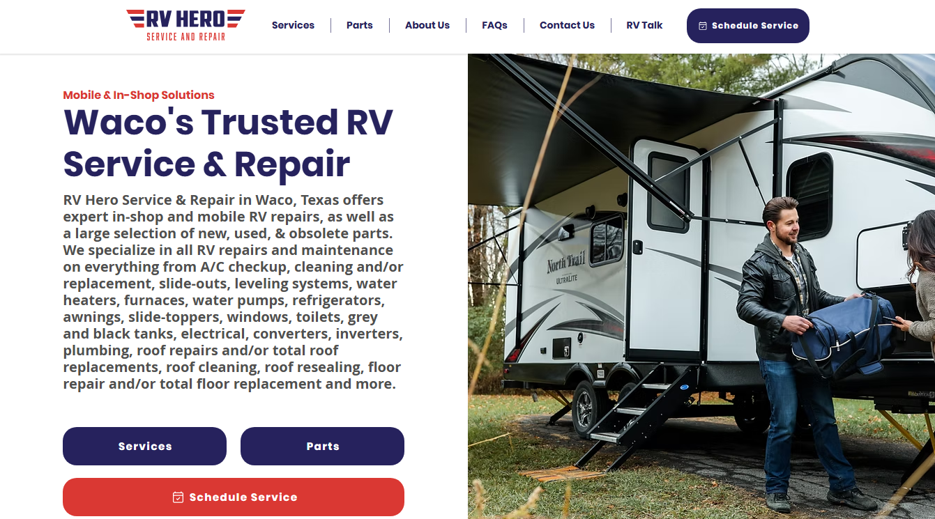 Screenshot of RV Hero Service & Repair